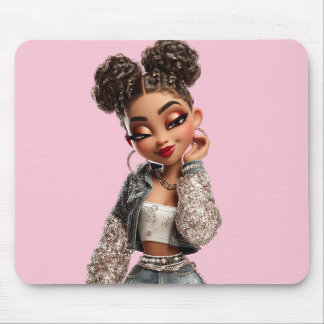 Glow Getter Mousepad | Sparkle Denim Glam