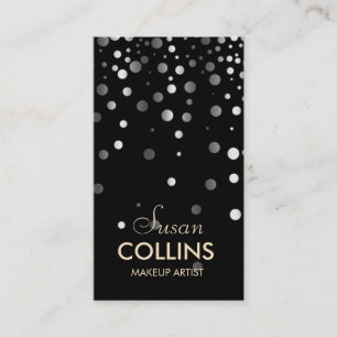 Glow Glitter Sparkle Gold Makeup Artist Fashion Business Card