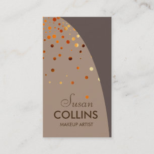 Glow Glitter Sparkle Gold Makeup Artist Fashion Business Card