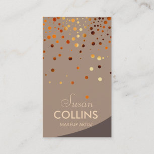 Glow Glitter Sparkle Gold Makeup Artist Fashion Business Card