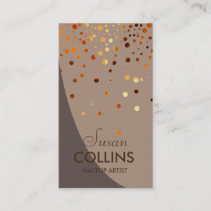 Glow Glitter Sparkle Gold Makeup Artist Fashion Business Card