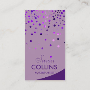 Glow Glitter Sparkle Purple Makeup Artist Fashion Business Card