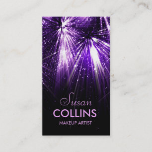 Glow Glitter Sparkle Violet Makeup Artist Fashion Business Card