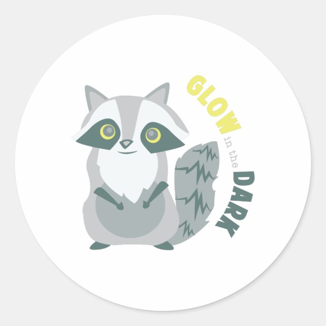 Glow In Dark Classic Round Sticker (Front)