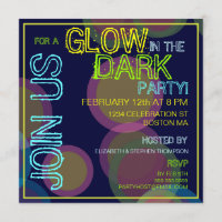 Glow in the Dark Blacklight Party Invitation