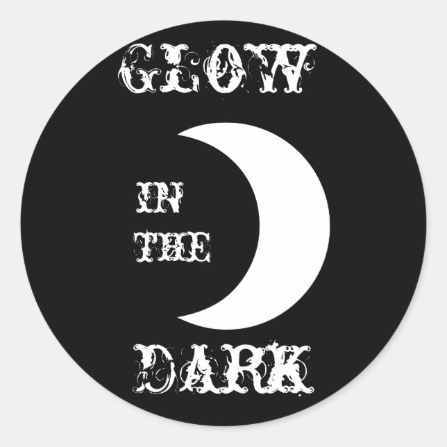 Glow in the Dark Classic Round Sticker (Front)