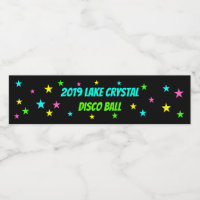 Glow in the Dark Dance Party Water Bottle Label