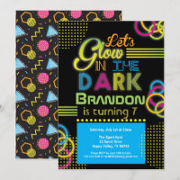Glow in the dark kid birthday blue party