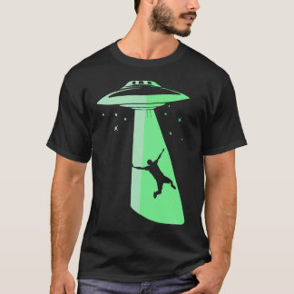 Glow In The Dark Ufo Abduction Night Sci Fi Alien T-Shirt