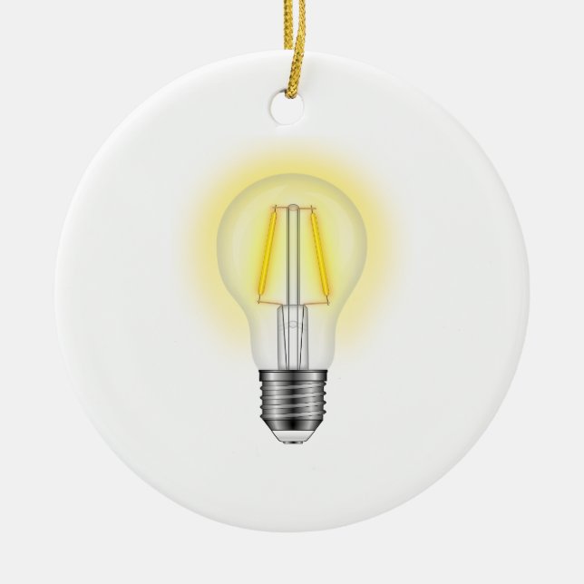 Glow Lamp Ceramic Tree Decoration (Front)