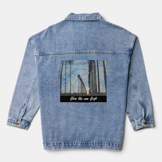Glow Like van Gogh Denim Jacket (Back)