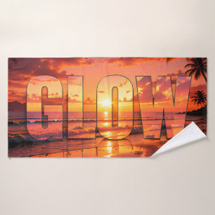 Glow Luxury Sunset Coastal Bath Towel