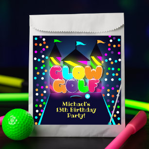 Glow Miniature Golf Birthday Party Favour Bags