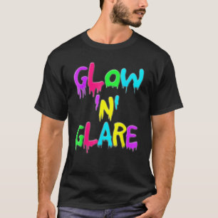 Glow 'n' Glare 80s Disco Vintage Retro Colour Colo T-Shirt