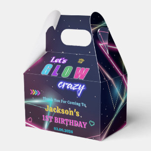 Glow Neon Lights Thank You Birthday Party Favour Box
