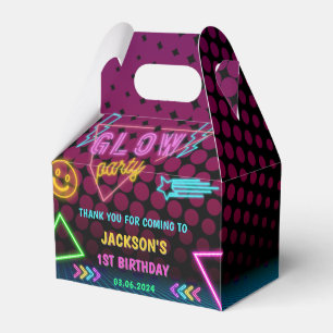 Glow Neon Lights Thank You Birthday Party Favour Box