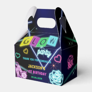 Glow Neon Lights Thank You Birthday Party Favour Box