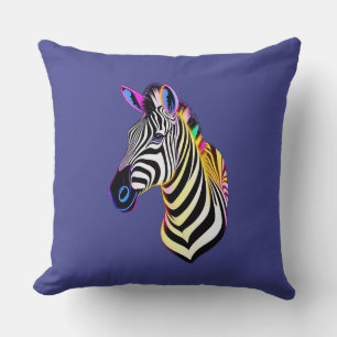 Glow Neon Zebra Cushion
