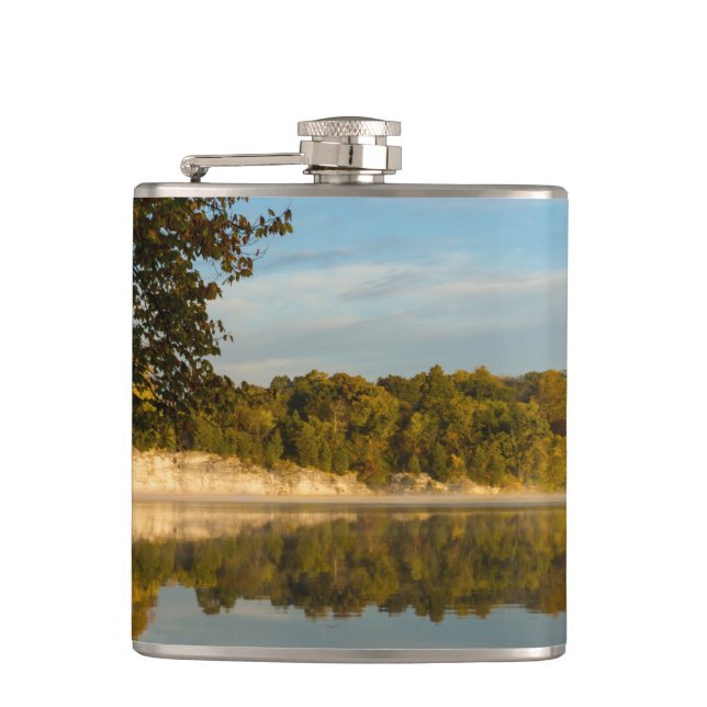 Glow Of Autumn Morning Hip Flask (Front)