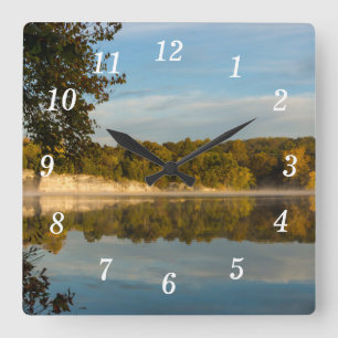Glow Of Autumn Morning Wall Clock