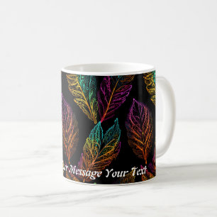 Glow of Gaia: The Neon Leaf Essence Coffee Mug