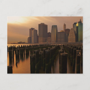 Glow of sunset during stormy skies over East Postcard