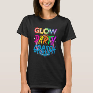 Glow Party Grandpa Paint Splatter Effect Glow Pa T-Shirt