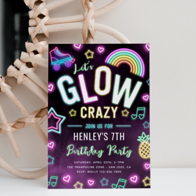 Glow Party Invitation | Neon Party Invitation (Creator Uploaded)
