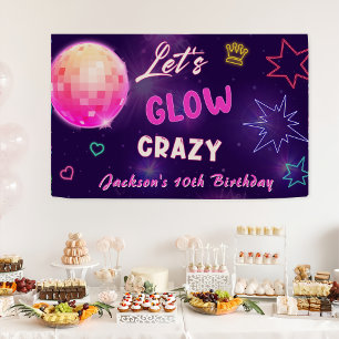 Glow Party Neon Colourful Birthday Party Banner