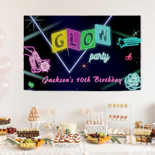 Glow Party Neon Colourful Birthday Party Banner