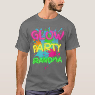 Glow Party Squad Grandma Paint Splatter Glow Party T-Shirt