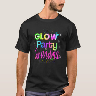 Glow Party Squad Grandma Paint Splatter Glow Party T-Shirt