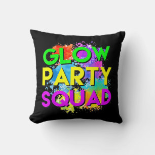 Glow Party Squad Halloween Costume For Women Men K Cushion