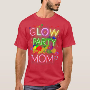 Glow Party Squad Mum Paint Splatter Glow Party Mat T-Shirt