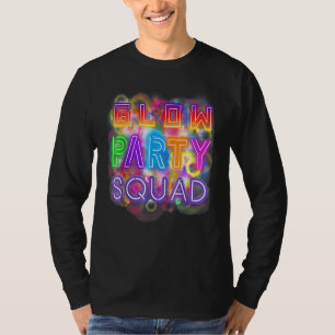 Glow Party Squad Paint Splatter Effect Glow Party  T-Shirt