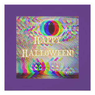 Glow Pumpkins Happy Halloween Poster