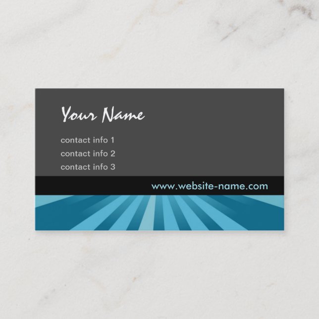 Glow Series - Blue Business Card (Front)