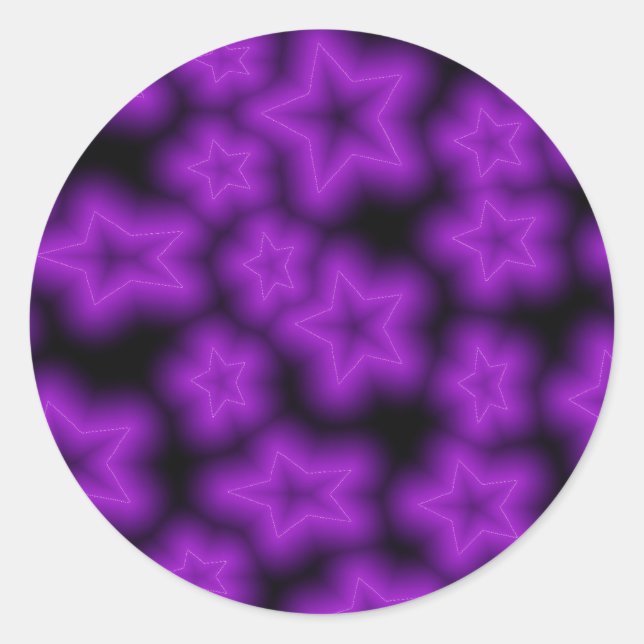 Glow Star Classic Round Sticker (Front)