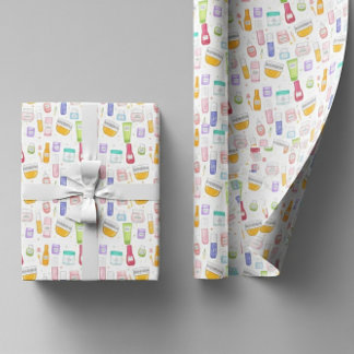 Glow Up Skincare Gift Wrapping Paper Roll