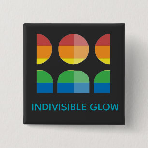 GLOW WITH PRIDE 15 CM SQUARE BADGE