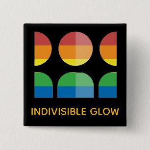 GLOW WITH PRIDE 15 CM SQUARE BADGE