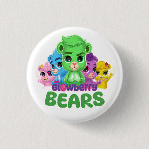 Glowberry Bears Button, Large, 3 Inch 3 Cm Round Badge