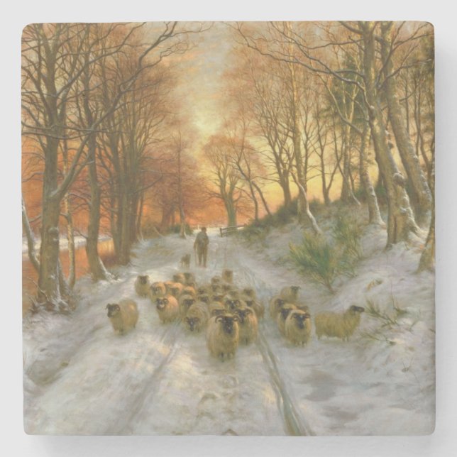 Glowed with Tints of Evening Hours Stone Coaster (Front)