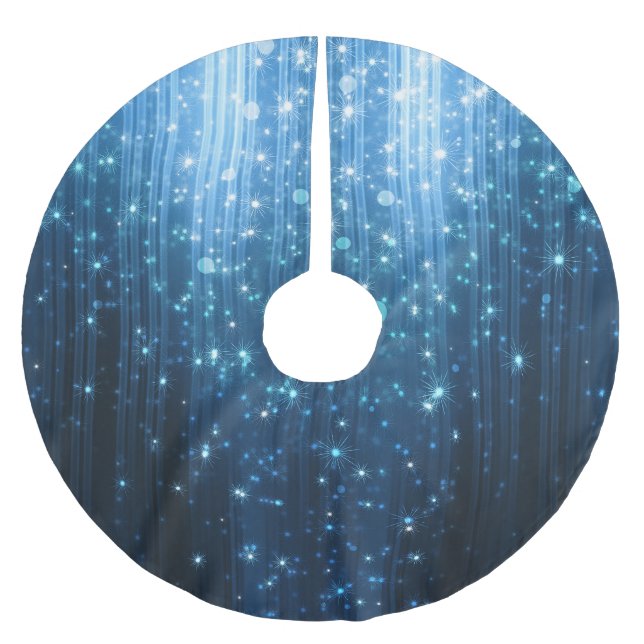 Glowing Abstract: Illuminated Background Art. Brushed Polyester Tree Skirt (Front)