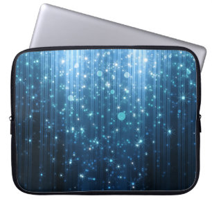 Glowing Abstract: Illuminated Background Art. Laptop Sleeve