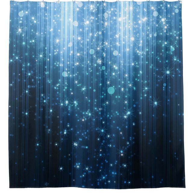 Glowing Abstract: Illuminated Background Art. Shower Curtain (Front)