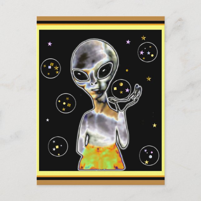 Glowing Alien - Postcard (Front)