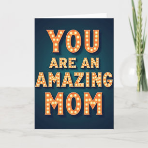 Glowing Amazing Mom Card