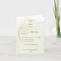 Glowing angels baptism folded invitation 