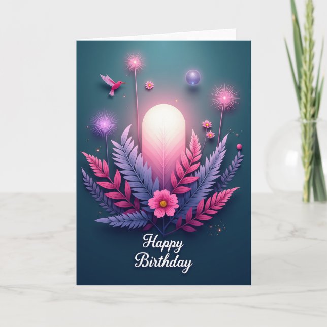 Glowing Arch Birthday Card (Front)